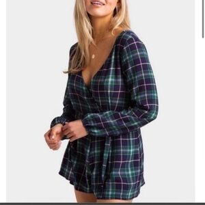 Miami plaid romper